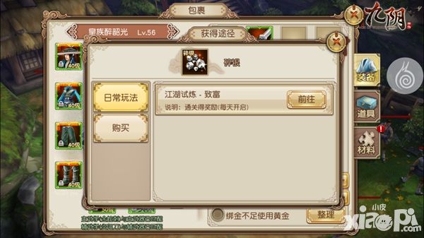 九阴内功进阶消耗