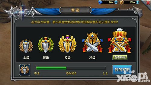 女王号令军衔系统