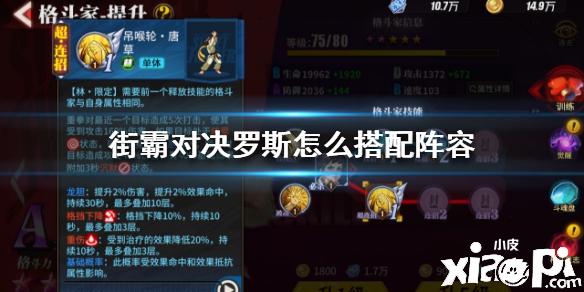街霸:对决罗斯阵容搭配推荐