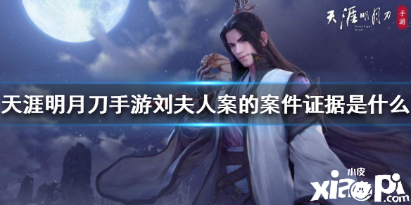 天涯明月刀手游刘夫人案件的证据是什么