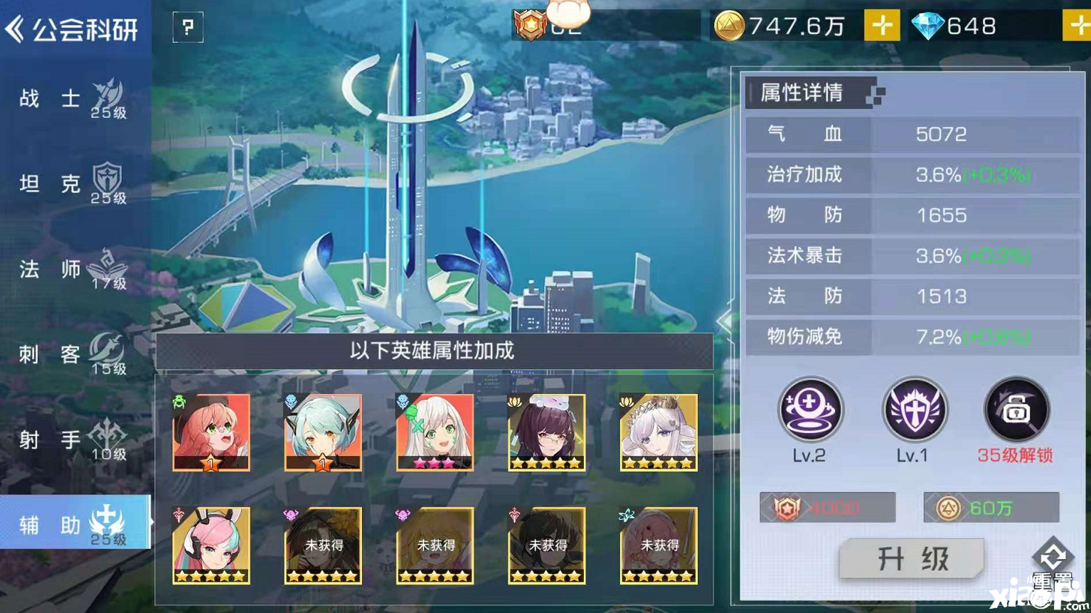 双生幻想:公会科研辅助角色有哪些技能?