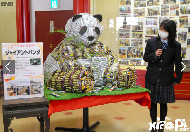 日本高中生利用好吃棒打造中国长城熊猫东方明珠塔等