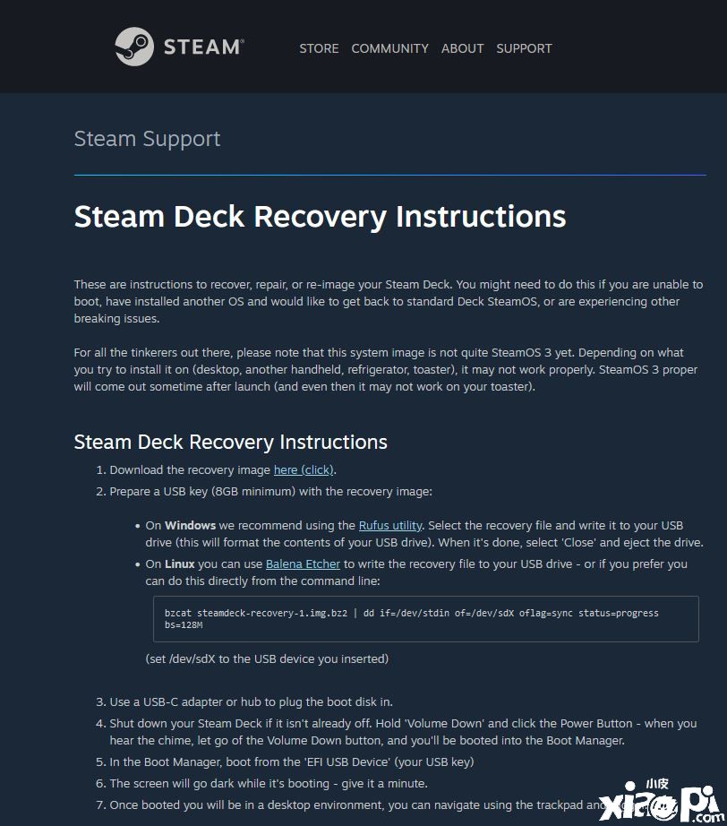 V社发布Steam OS映像,并提供更多恢复旧版本选项!