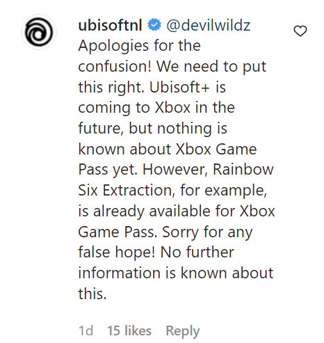 育碧荷兰澄清Ubisoft+服务加入XGP:暂时仅登录Xbox主机