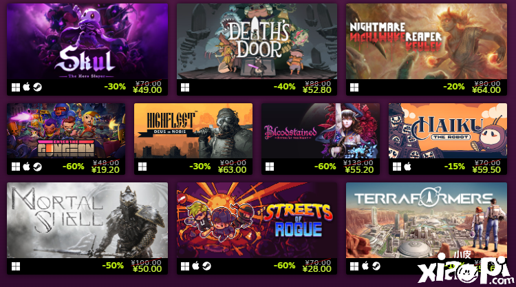 Steam商城“向死而生:屡败屡战游戏节”特卖活动正式开启!