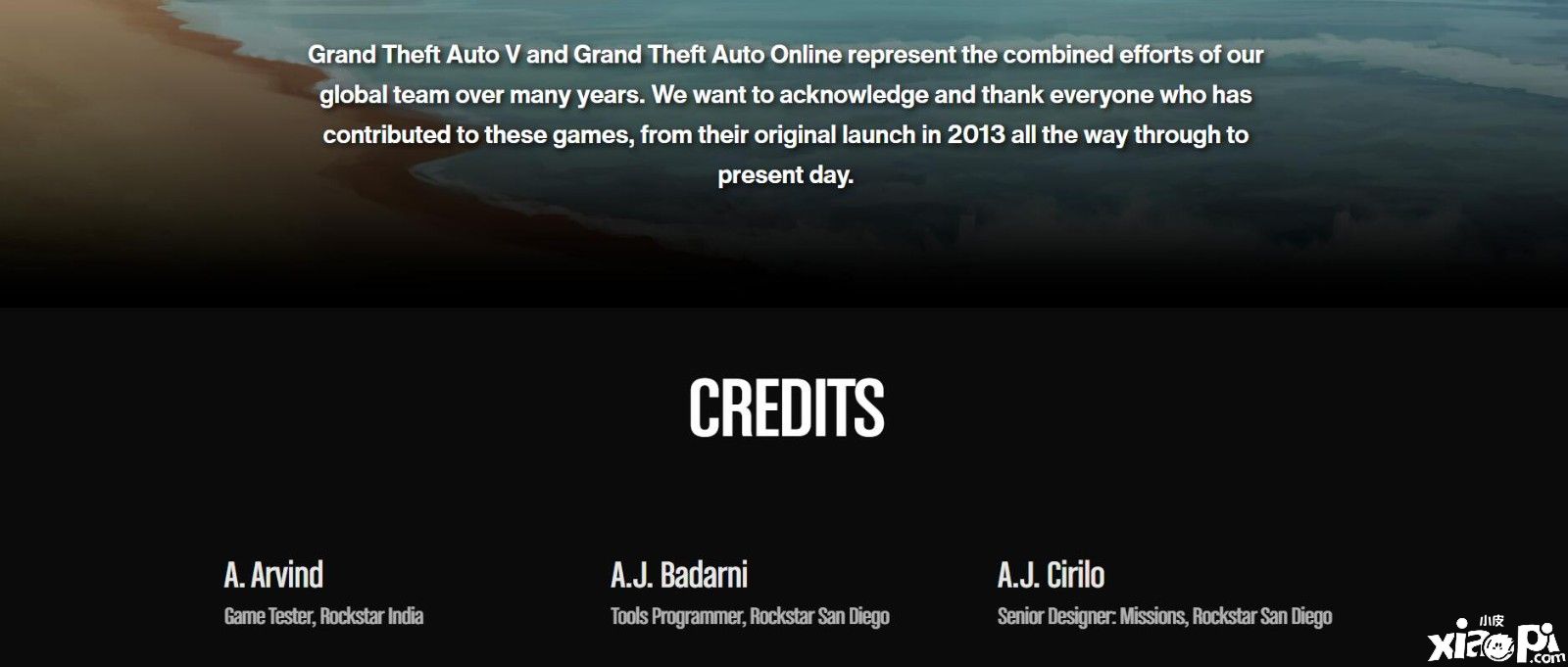 R星官网更新致谢名单,暗示将公开《GTA6》!