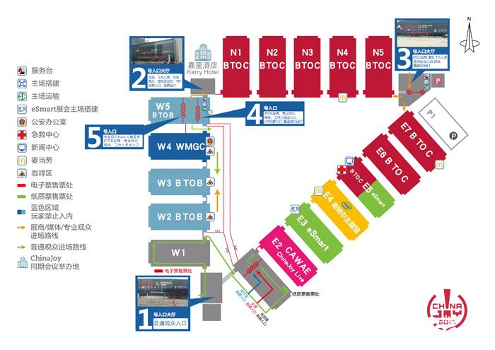 2017ChinaJoy展馆图