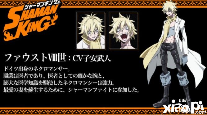 新TV动画《通灵王》角色公开 子安武人出演法斯特八世
