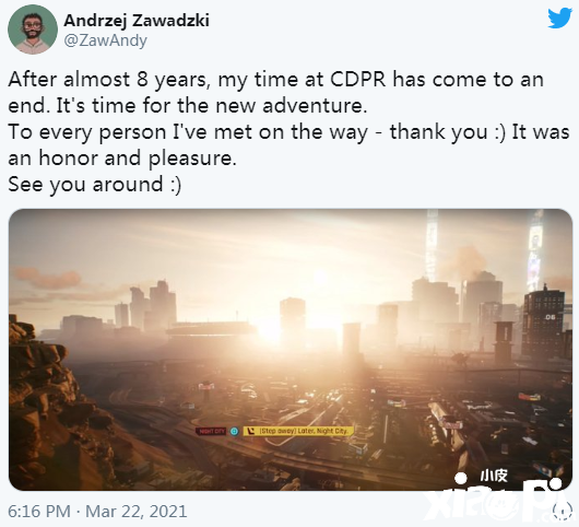 CDPR损失大将 《赛博朋克2077》首席游戏设计师离职