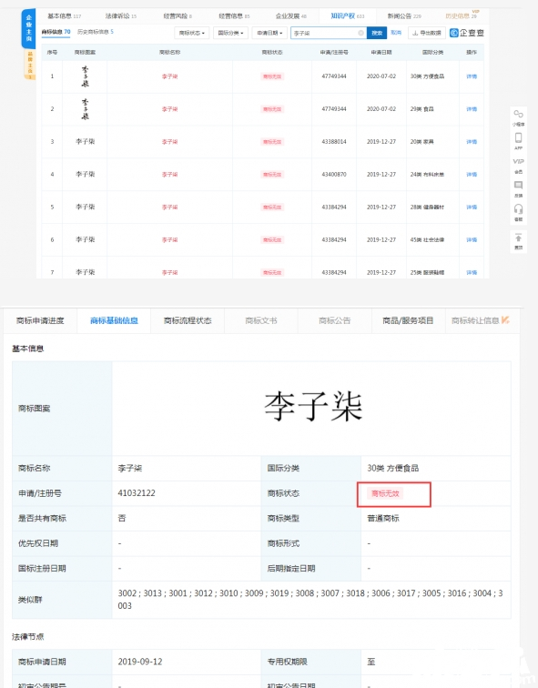 李子柒起诉杭州微念！微念申请李子柒商标全被驳回