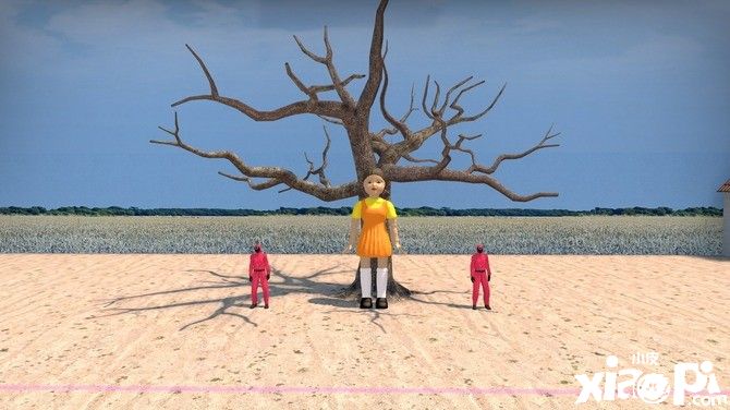 《CS:GO》高玩自制《鱿鱼游戏》地图，神还原六大游戏