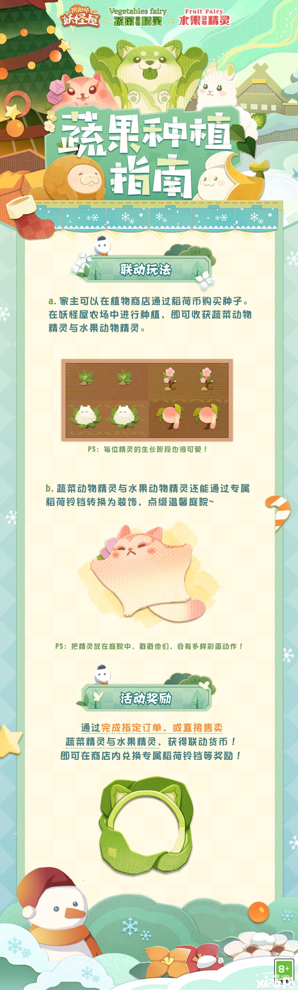 阴阳师妖怪屋与「蔬菜动物精灵」和「水果动物精灵」联动