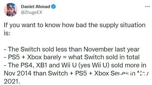 美国依然是Switch的主场！PS5与XboxS勉强等于Switch的总销量！