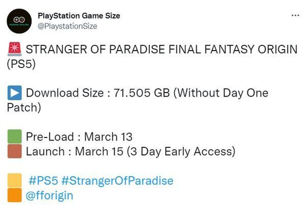 《最终幻想起源：天堂的陌生人》游戏容量71.505GB遭曝光！
