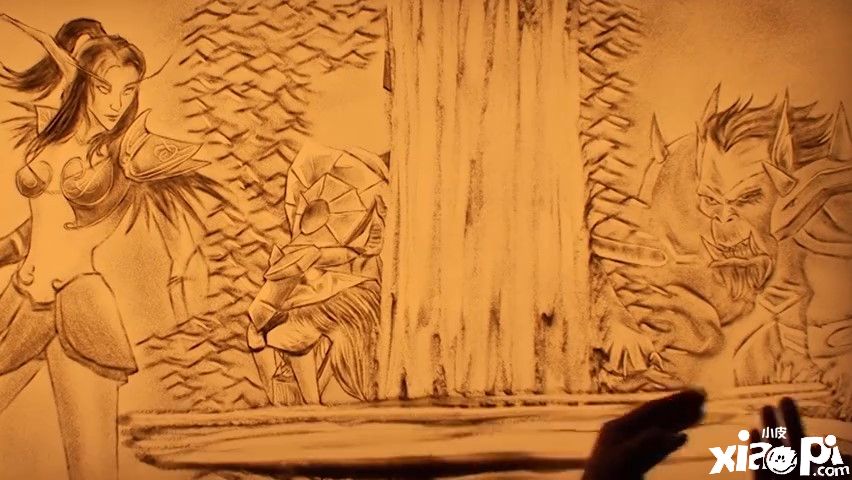 魔兽世界携手沙画艺术家胡雪朗 创作新春特别沙画