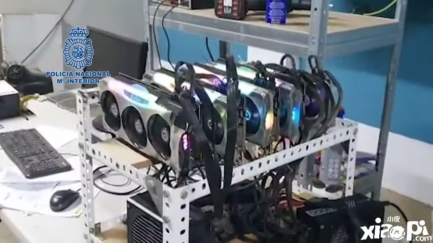 西班牙捣毁加密货币矿场，大量3080显卡及矿机被没收！
