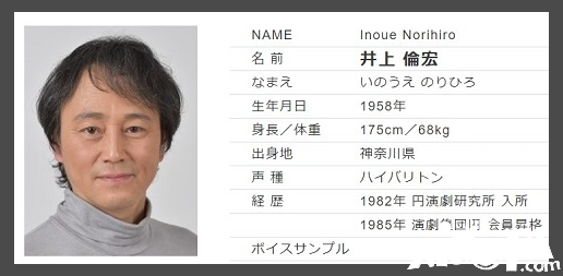 曾出演《反叛的鲁路修》的知名声优井上伦宏因病去世