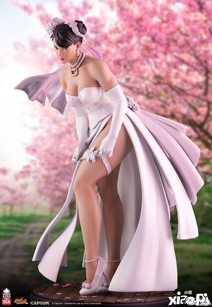 Sideshow《街头霸王5》婚纱装春丽雕像