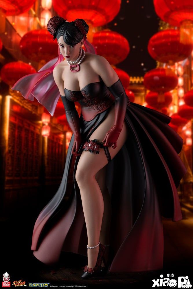 Sideshow《街头霸王5》婚纱装春丽雕像