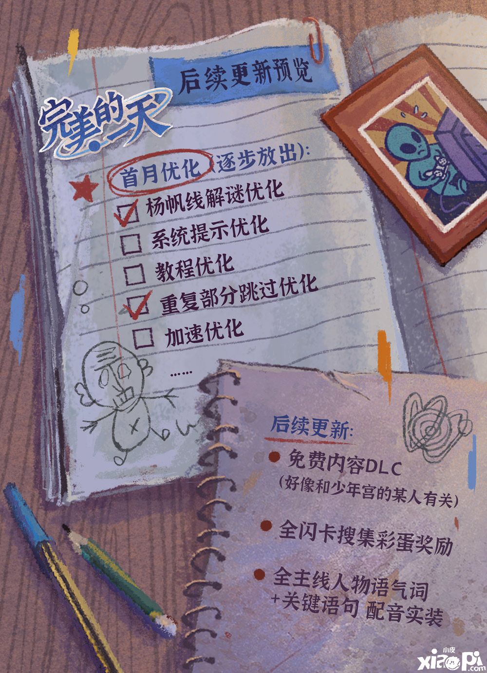 《完美的一天》首月首次更新，新增内容及Bug修复！