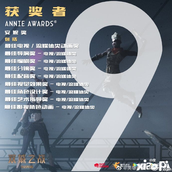 《英雄联盟：双城之战》荣获第49届安妮奖9大奖项！