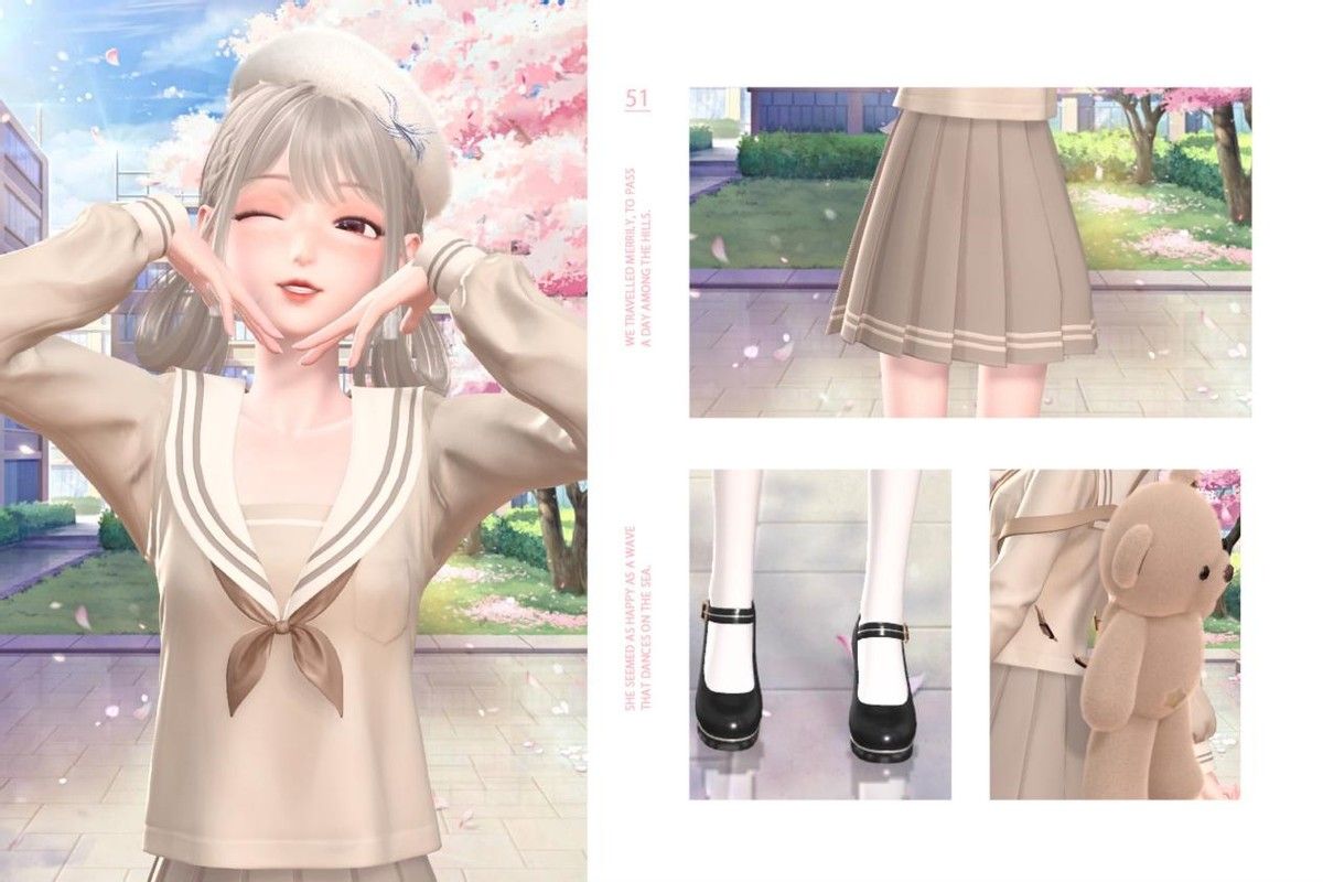 《闪耀暖暖》时尚达人苏暖暖穿搭技能，满满的春日氛围感