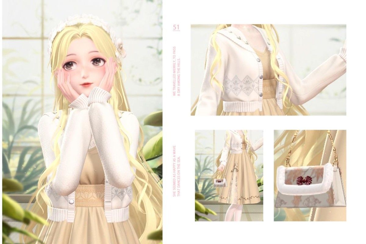 《闪耀暖暖》时尚达人苏暖暖穿搭技能，满满的春日氛围感