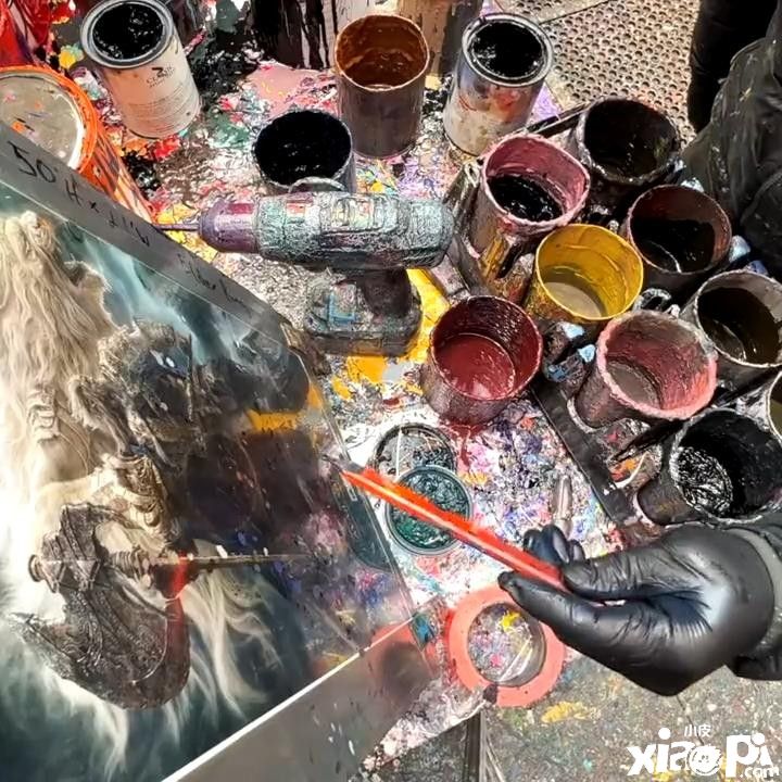 《艾尔登法环》纽约巨幅宣传画绘制视频公开！