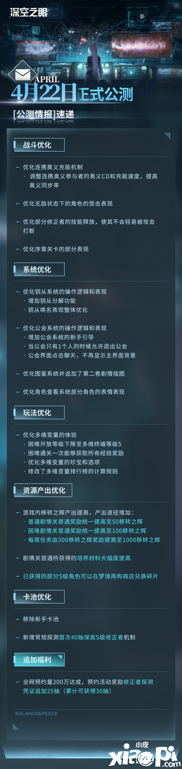《深空之眼》手游公测PV《偏移》曝光，正式定档4月22日！