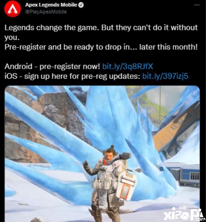 重生工作室官宣，《Apex英雄手游》将于2022年5月正式推出！