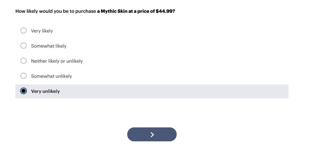 《守望先锋2》新调查问卷公开，你是否愿意以45美元的价格购买神话皮肤？