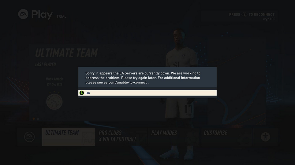 因大量玩家涌入导致《FIFA 23》服务器沦陷，目前已被修复！