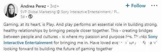 索尼聘请前耐克高管，负责PlayStation品牌的全球营销！