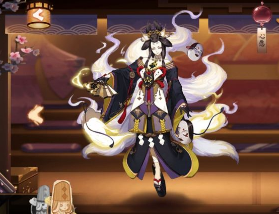 《阴阳师》SSR玉藻前皮肤“宵暗之舞”历经五年终于将面具补齐!