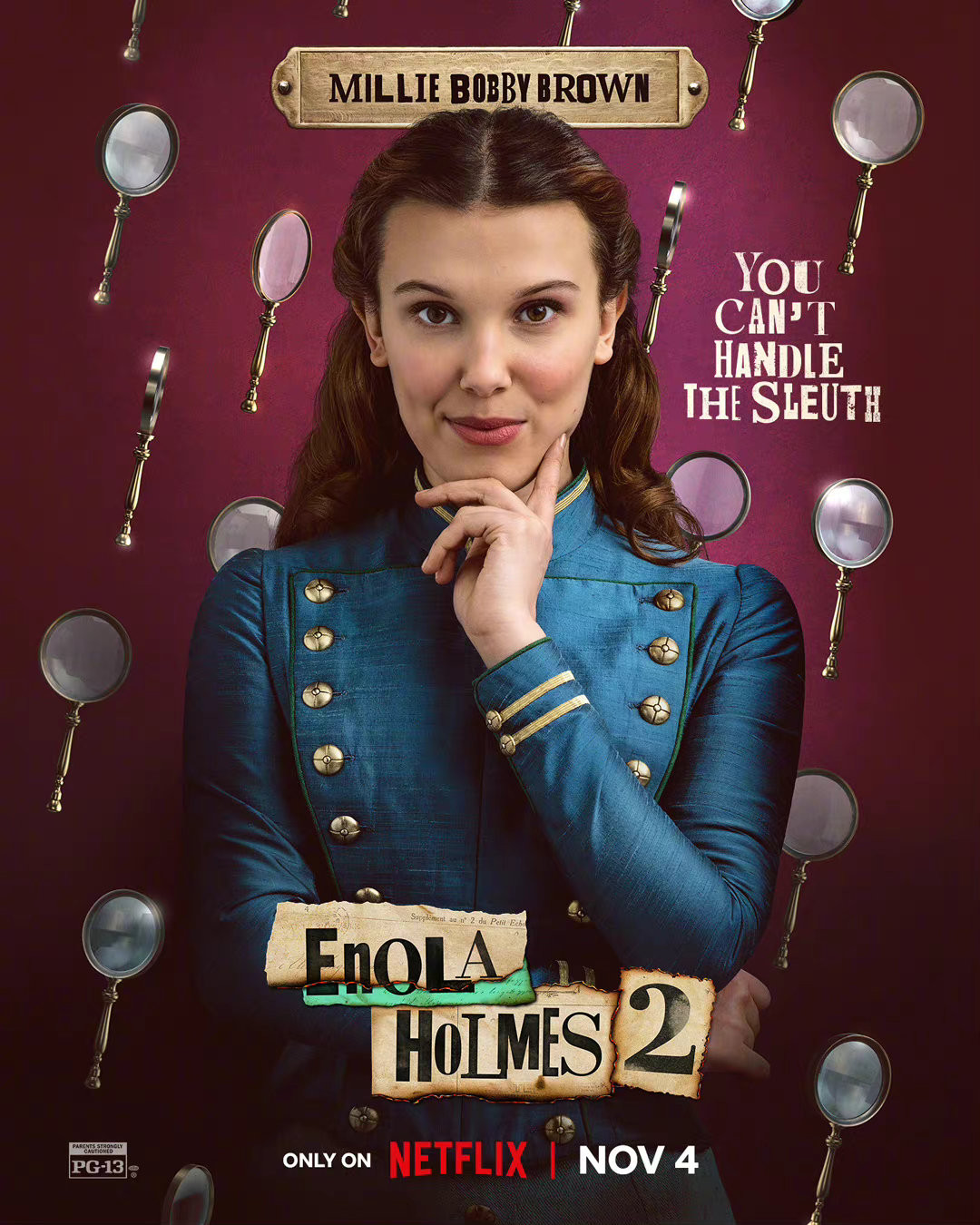 《福尔摩斯小姐2》角色海报公布，将于11月4日正式上映！