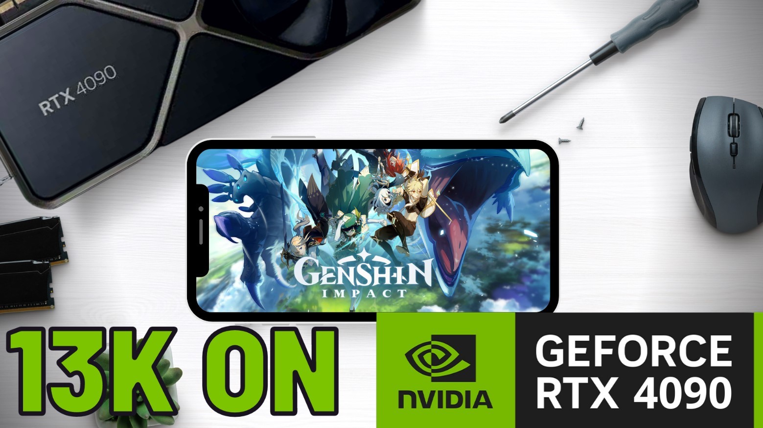 海外网友实测RTX4090显卡运行13K分辨率《原神》，帧率保持在30左右！