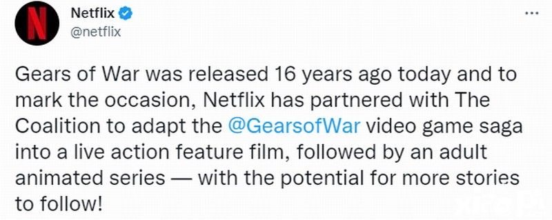 Netflix官宣拿下《战争机器》影视版权，将倾力打造真人电影！