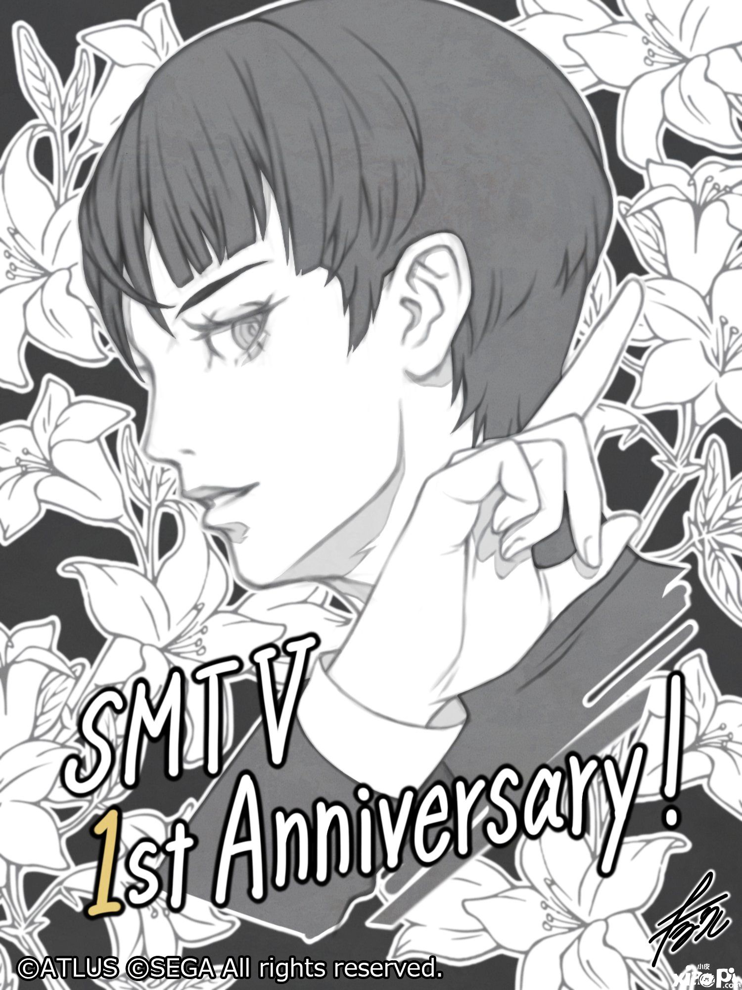 《真女神转生5》上市一周年，官方发布土居政手绘贺图！