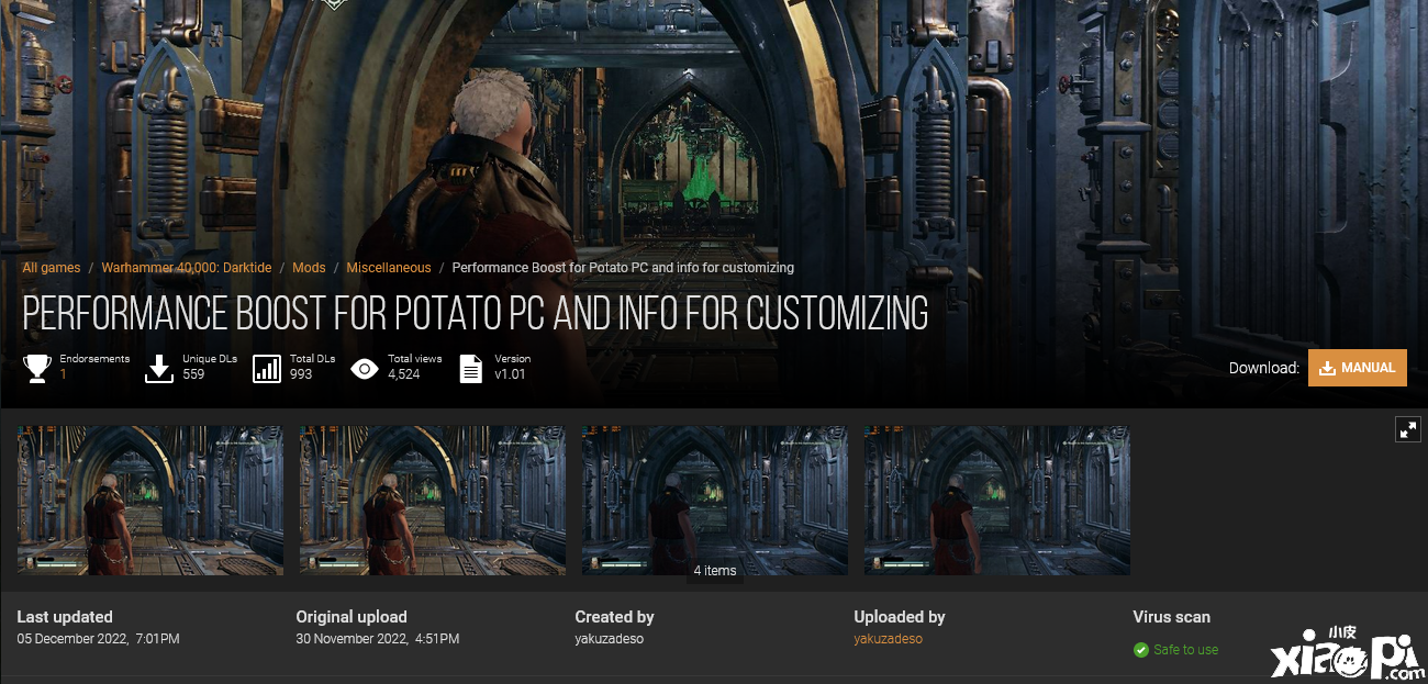 《战锤40K：暗潮》低端PC运行优化MOD现已推出！