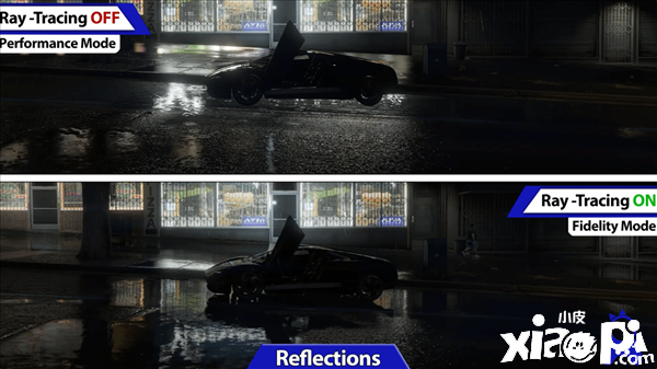 《GTAOL》光追开关前后对比公布，反射效果显著提升！