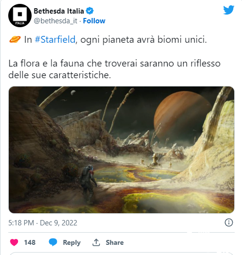 B社称《星空》中每个星球都拥有独特的生物群落！