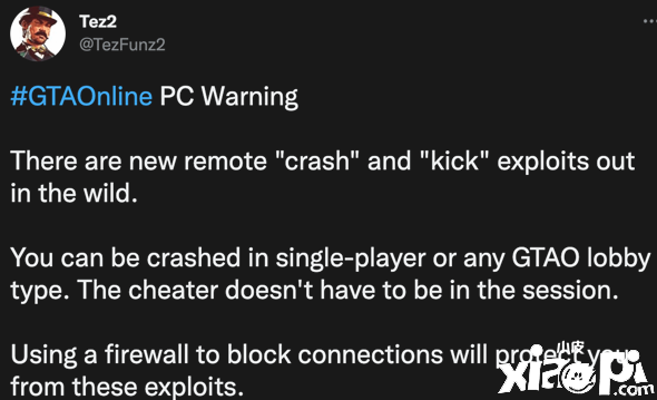 《GTAOL》惊险新BUG，黑客不用进入战场便可随意踢人！