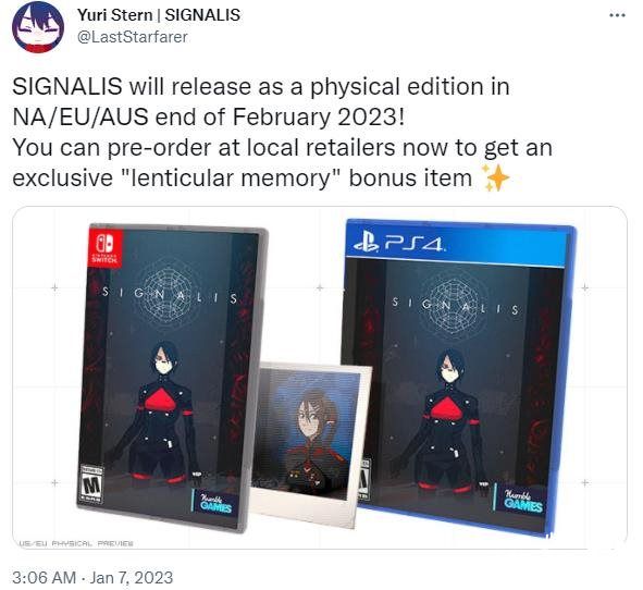 生存恐怖《信号》PS4/NS实体版2月发售，现已开启预购！