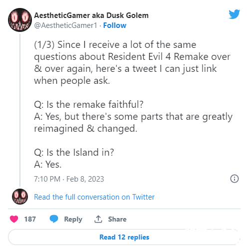 网曝《生化危机4：重制版》虽忠于原作但仍然改变很大！