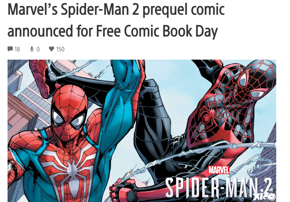 《漫威蜘蛛侠2》将于5月6日推出前传漫画！