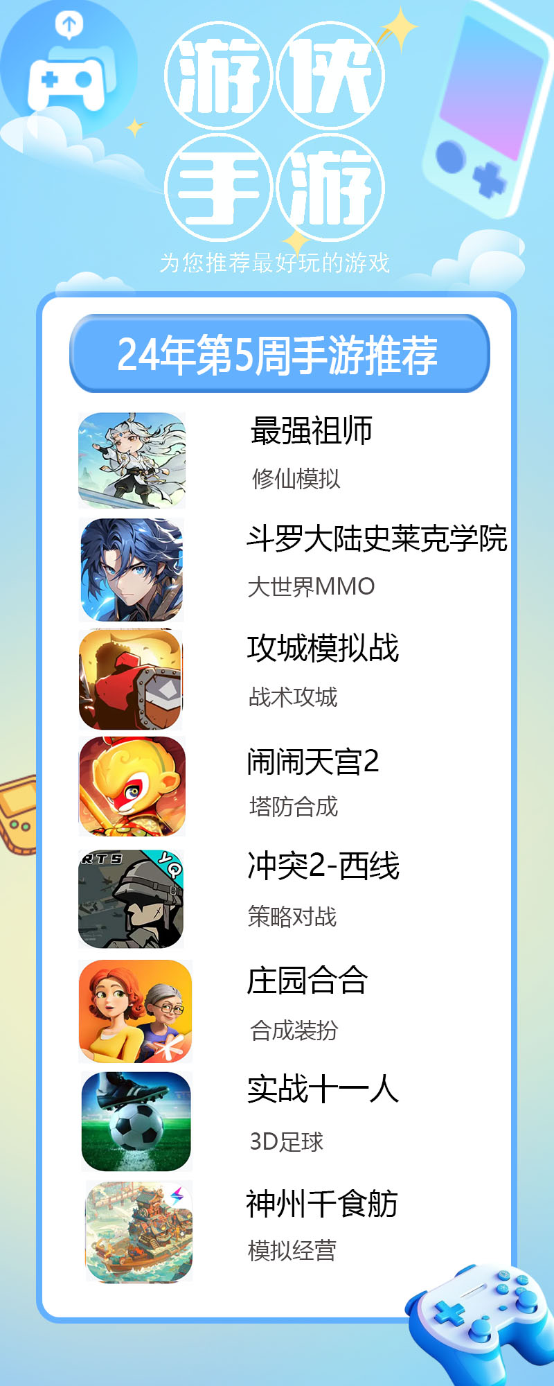2024年第5周最佳手游《最强祖师》：一款能摸鱼收菜的修仙游戏