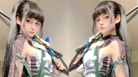 国外美女COS《剑星》伊芙 紧身战衣展示翘臀