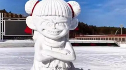 雕出黑悟空的雪雕师又雕了6米高哪吒 耗时4天完成