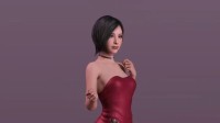 我先舔！《生化》艾达王3D模型:蕾丝黑丝和高叉礼服