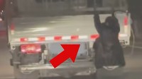 疑丈夫出轨 女子挂货车车尾跟踪 丈夫被扣3分